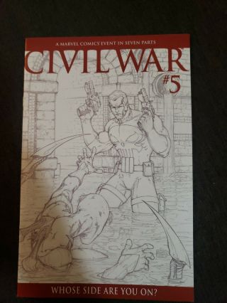 Civil War 5 Michael Turner Sketch Variant 1:75.  2006