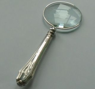 John Sanderson Hm Silver Handle Magnifying Glass Sheffield 1922
