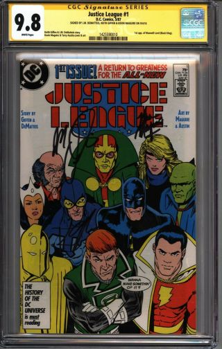 Justice League 1 (1987) Cgc 9.  8 Ss Giffen Maguire Dematteis (1425590010)