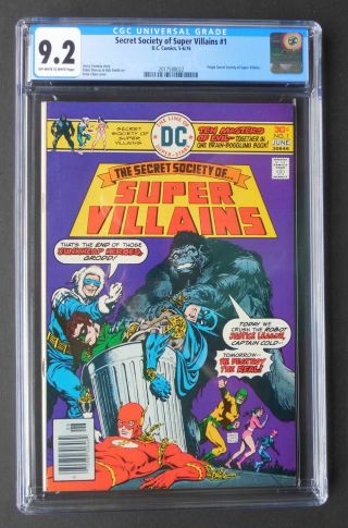 The Secret Society Of Villains 1 Dc Comics June 1976 Cgc Graded 9.  2 Nm -