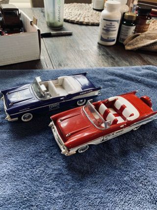 2 Liberty Classics 1957 Chevy Convertible Diecast Banks With Keys
