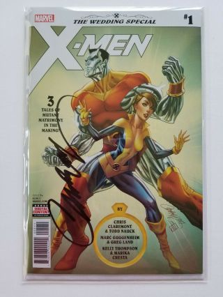 X - Men Wedding Special 1 - J Scott Campbell Signed & With - Nm