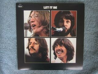 The Beatles Let It Be Vinyl Lp Record W / Poster Nm