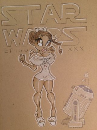 Princess Leia Star Wars Comic Art Sketch Cover Stef Wilson Wonder Woman
