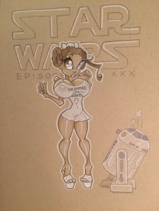 Princess Leia Star Wars Comic Art Sketch Cover Stef Wilson Wonder Woman 5