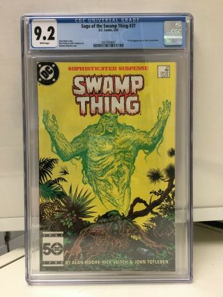 Swamp Thing 37 Cgc 9.  2 First John Constantine Hellblazer Dc Alan Moore 1985