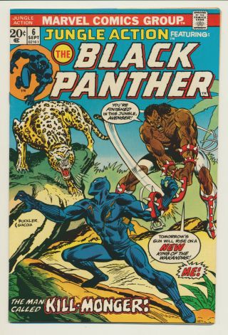 Jungle Action: Black Panther No.  6,  Marvel 1973 Great Shape One Owner Lorna