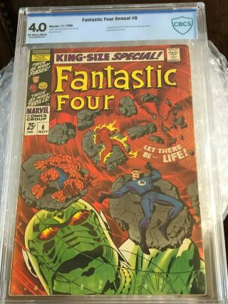 Fantastic Four Annual 6,  1968,  1st Annihilus,  Cbcs (not Cgc) 4.  0 Vg