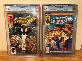 Spider - Man 218 (cgc 9.  4) And 255 (cgc 9.  6 - First Black Fox)