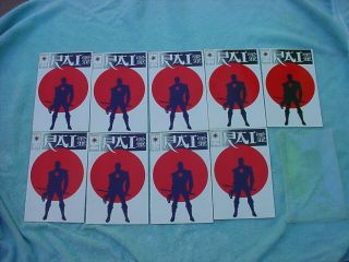 Nine (9) issues of Valiant RAI Nov 1992 NO.  0 Superhero Bloodshot 3