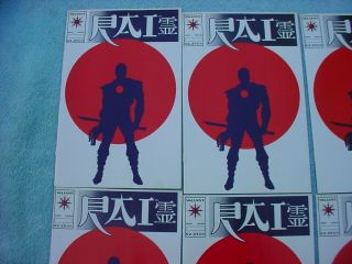 Nine (9) issues of Valiant RAI Nov 1992 NO.  0 Superhero Bloodshot 4