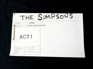 The Simpsons Production Simpson Christmas Stories Storyboard 67 Pgs