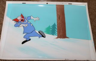 Bozo The Clown Animation Cel Hand Painted Background 104 Larry Harmon