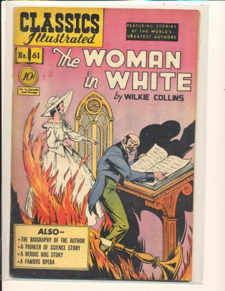 Classics Illustrated 61 Hrn (62) - The Woman In White Vg,  Cond.