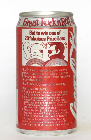 1988 Coca Cola Can From Australia,  Rock 
