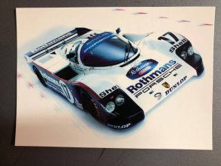 1982 Porsche 956 C Coupe Factory Issued Post Card Postcard Collector Card Rare