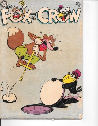 Fox And The Crow 19 1954 Dc Gold Humor Great Reading