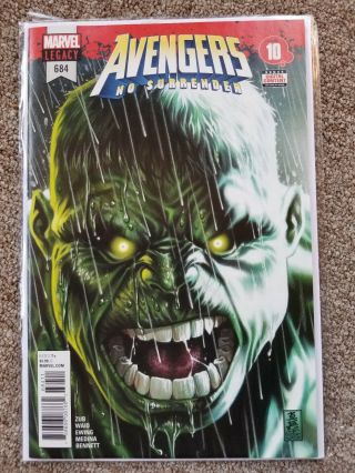 Avengers 684 (no Surrender),  1st Print,  1st Full Appearance Of Immortal Hulk