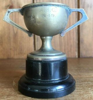 1949 Silver Plate Vintage Boxing Trophy,  Loving Cup,  Trophies,  Trophy
