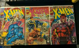 X - MEN 1 First Issue.  3 collector covers 1991.  Jim Lee.  US ONLY MARVEL 2
