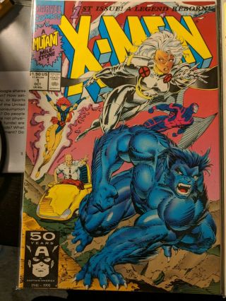 X - MEN 1 First Issue.  3 collector covers 1991.  Jim Lee.  US ONLY MARVEL 4