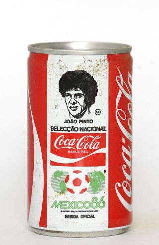 1986 Coca Cola Can From Portugal,  Mexico 86 / No 14 Joao Pinto
