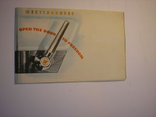 Vtg.  Westinghouse Refrigerator Brochure -