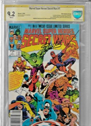 Marvel Heroes Secret Wars 1 Cgc 9.  2 Ss White Pages Signed Stan Lee - Rare