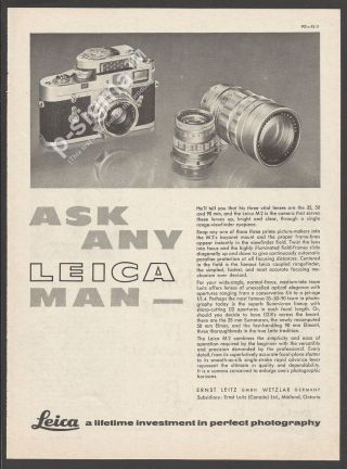 Leica Camera 1960 Vintage Print Ad 41 4