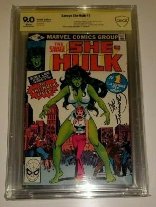 Savage She - Hulk 1 Cbcs 9.  0 Signed By Joe Sinnott White Pages Stan Lee Nm (cgc)