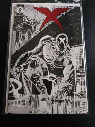 X 1 Special Limited Edition Comics Greatest World Red Foil B&w Sketch Dark Horse