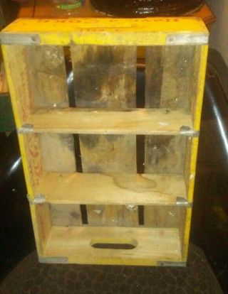 Vintage COCA - COLA Bottle Wood Crate 32 oz.  Carrier Coke BOX GREAT COLOR 2