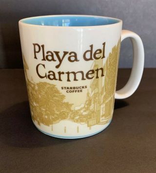 Starbucks Playa Del Carmen Mexico Global Icon Coffee Mug Cup 16oz With Tags