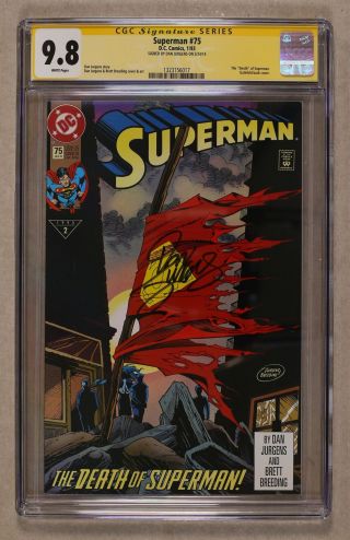 Superman (2nd Series) 75 1993 Direct Variant 1st Printing Cgc 9.  8 Ss 1323156017