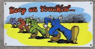 R.  Robert Crumb Keep on Truckin ' Mr.  Natural Comics Vintage Poster Metal Sign 2