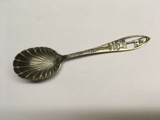 Vintage Sterling Silver Souvenir Spoon 5 - 1/4” Yellowstone Park Old Faithful Inn