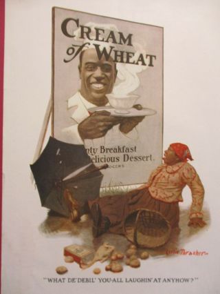 1919 Black Americana Cream Of Wheat Leslie Thrasher Ad Breakfast Cereal