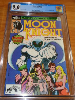 Moon Knight 1 - Cgc 9.  8 Nm/mt (1980 – 1st Series ; Origin Retold ; White Pages)