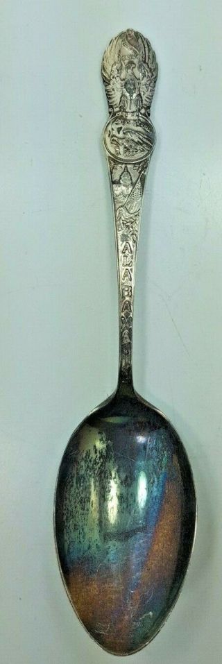 3 Vintage Sterling Silver Souvenir Spoons - Denver,  SD,  Alabama 2