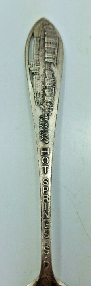 3 Vintage Sterling Silver Souvenir Spoons - Denver,  SD,  Alabama 6