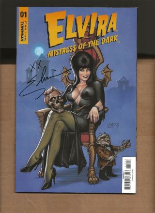 Elvira Mistress Of The Dark 1 Autographed Signed Elvira 1:50 Incentive Variant