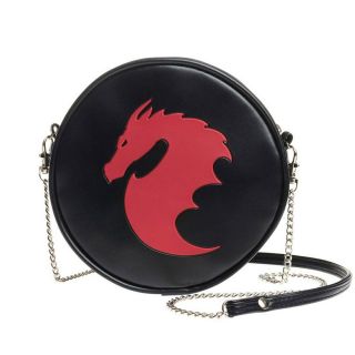 Alchemy Gothic Red Dragon Shoulder Faux Leather Bag Purse Imported From England