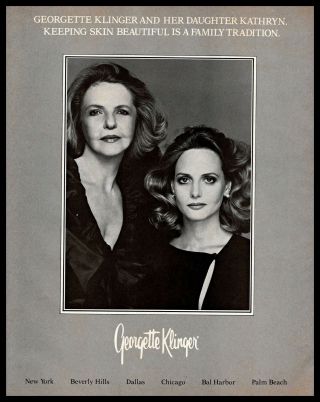 Georgette Klinger And Kathryn Klinger Vintage Photo Print Ad 1983 Portrait