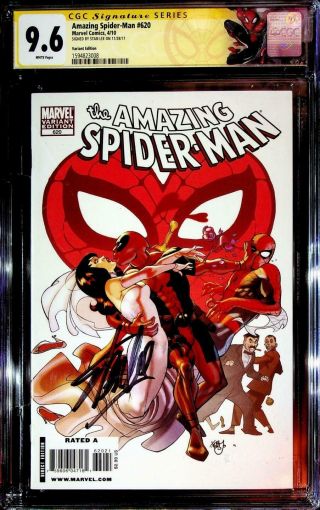 Marvel Spider - Man 620 Cgc Ss 9.  6 Signed By Stan Lee Deadpool Variant Ferry