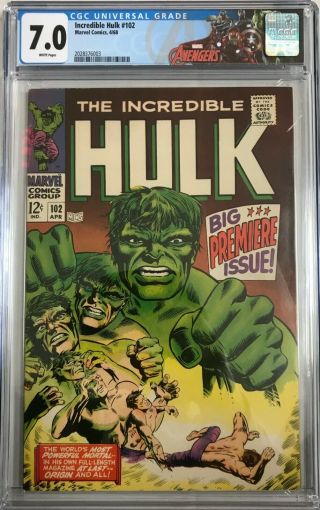 Incredible Hulk 102 Cgc 7.  0 1st Hulk In Its Own Title Key Issue L@@k