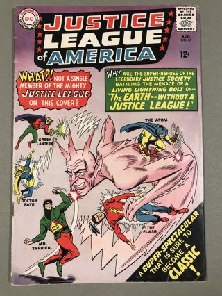 1965 Dc Justice League Of America 37 Classic Jsa Cover
