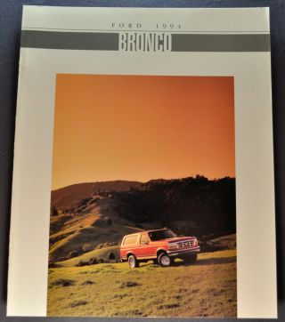 1994 Ford Bronco Truck Brochure Xl Xlt Eddie Bauer 4x4 94