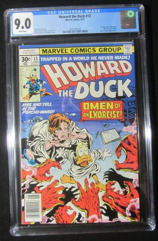 Howard The Duck 13 Cgc 9.  0.  1st " Kiss " Gene Simmons,  Paul Stanley & Ace Frehley