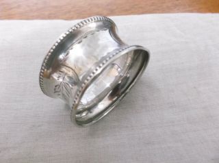 An Edwardian Sterling Silver Napkin Ring Birmingham 1903