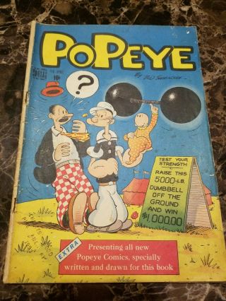 Popeye Comic Number 1 Dell 1948